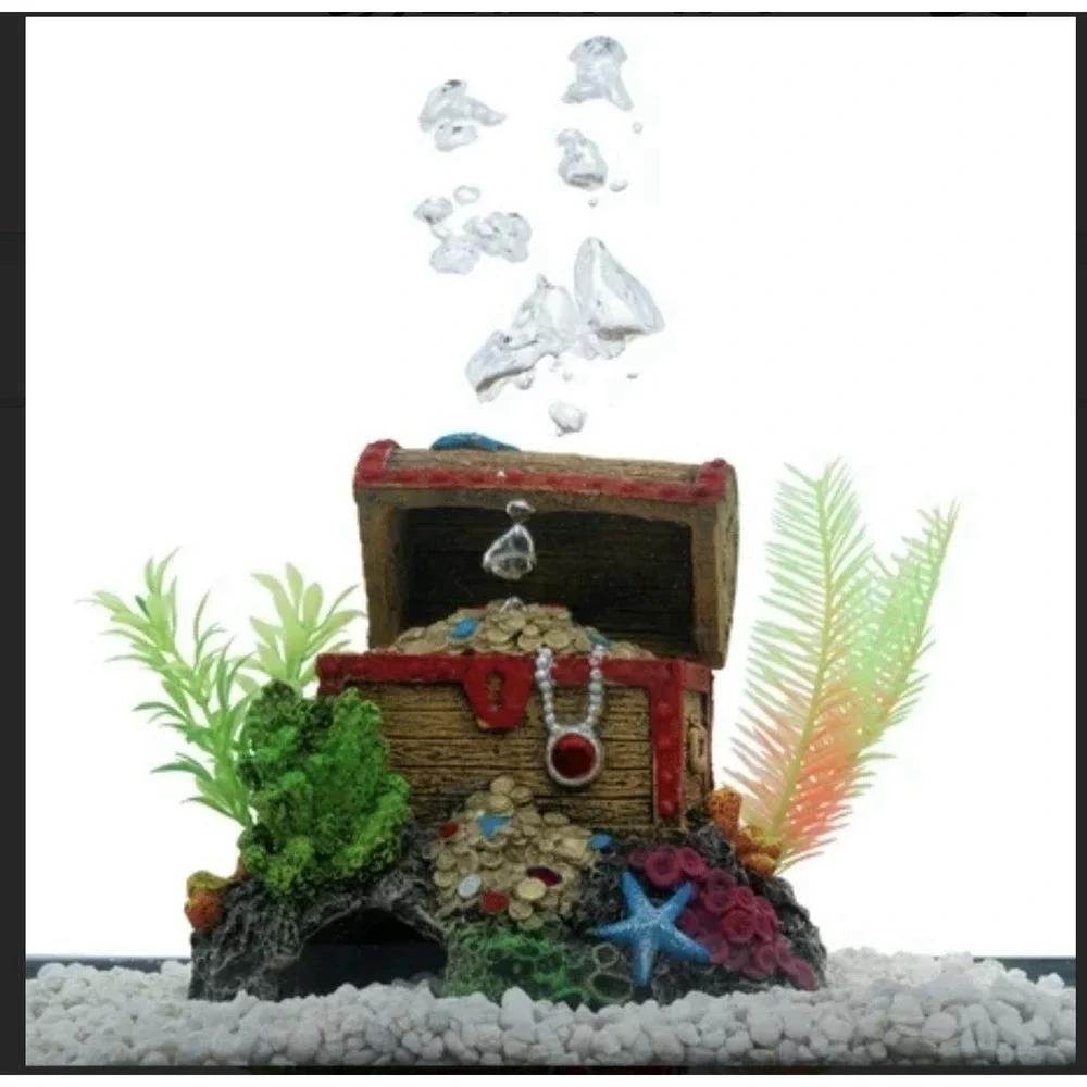 GloFish Cycle XL Treasure Chest Aquarium Light Ornament Decor - New!